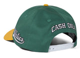 Cash Only Ballpark Snapback Hat / Green / Gold