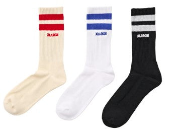 XLarge Stripe Organic Socks 3 Pack