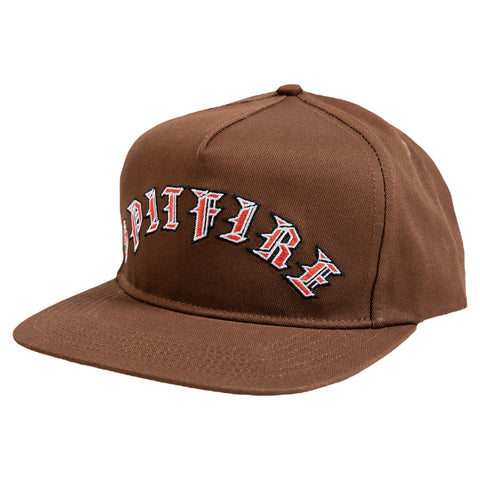 Spitfire Old E Arch Snapback Hat / Brown