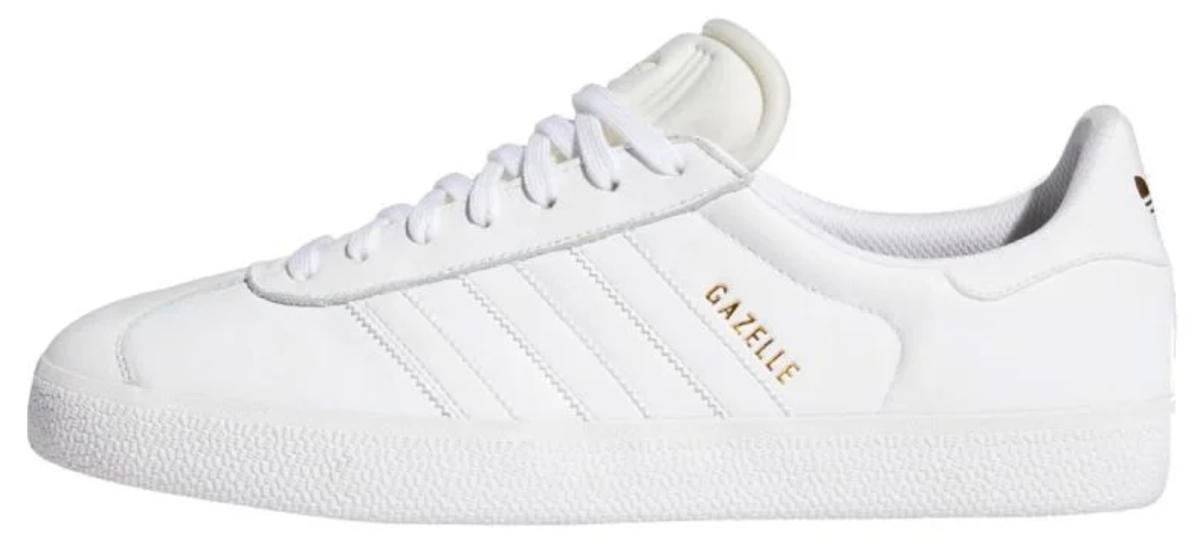 Adidas Gazelle ADV / Cloud White / Cloud White / Gold Metallic – The Good  Room