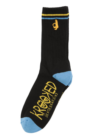 Krooked Shmoo Socks / Grey / Blue / Yellow