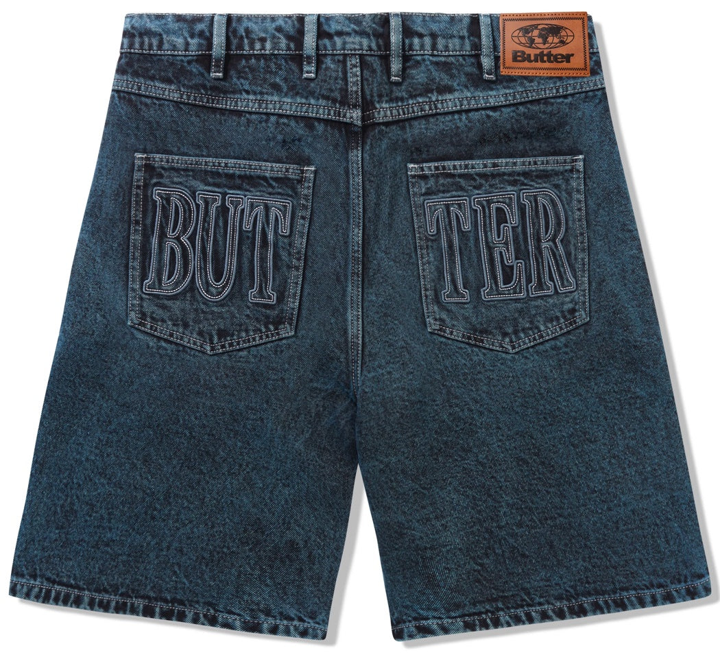 Butter Goods Applique Denim Jorts / Acid Indigo The Good Room