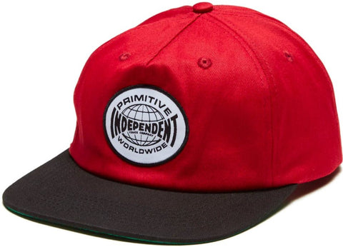 Primitive Global Snapback Hat / Red