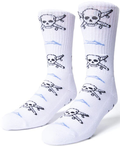Fourstar Street Pirate Crew Socks / White