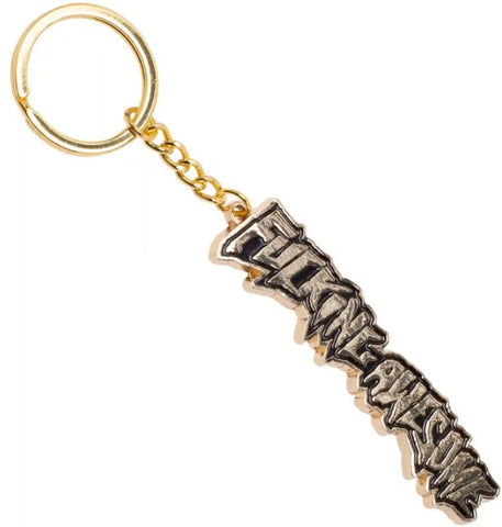 Fucking Awesome Stamp Keychain / Gold