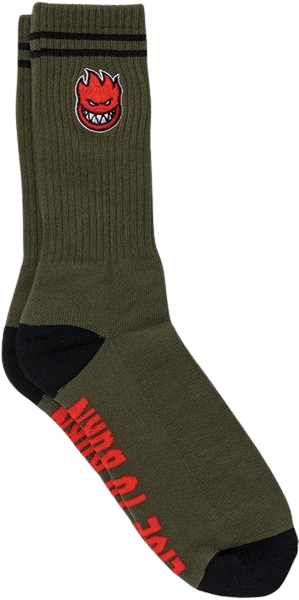 Spitfire Big head Fill Socks / Olive / Black / Red