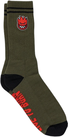 Spitfire Big head Fill Socks / Olive / Black / Red