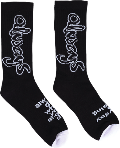 Always Do What You Should Do Script Socks / Black