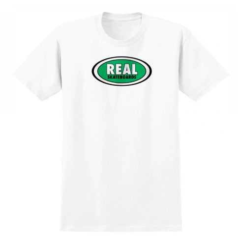 Real Oval Tee / White / Green