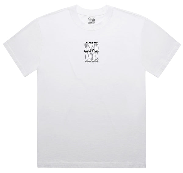 TGR Embroidered Wave Logo Tee / White