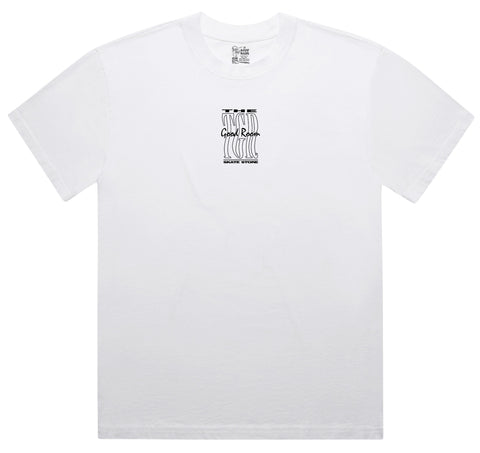 TGR Embroidered Wave Logo Tee / White