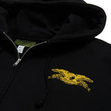 Antihero Basic Eagle Emb Zip Hoodie / Black
