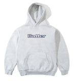 Butter Goods Stripe Logo Applique Pullovee Hoodie / Ash