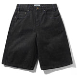 Cash Only Break Denim Shorts / Streaky Black