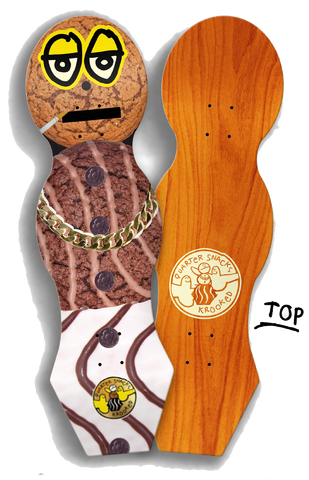 Krooked x Quartersnacks Snackman Cruiser Skateboard Deck 9”