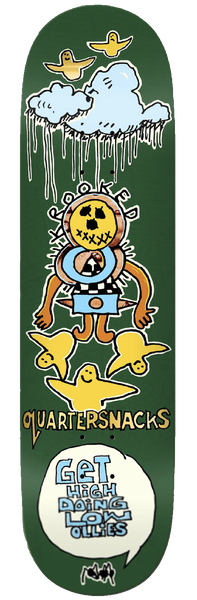 Krooked x Quartersnacks Get High Skateboard Deck 8.25”