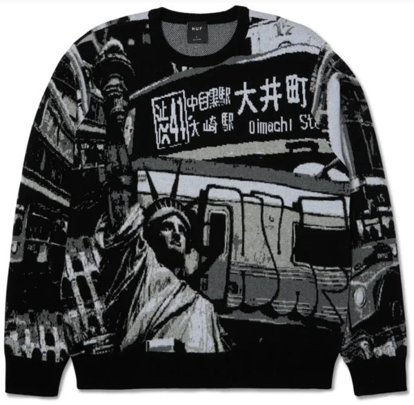 Huf Commuter Sweater / Black.