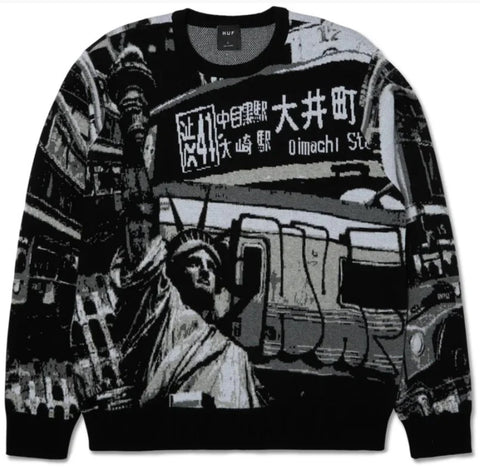 Huf Commuter Sweater / Black.