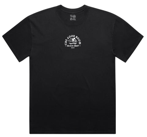 TGR Embroidered Mickey Logo Tee / Faded Black