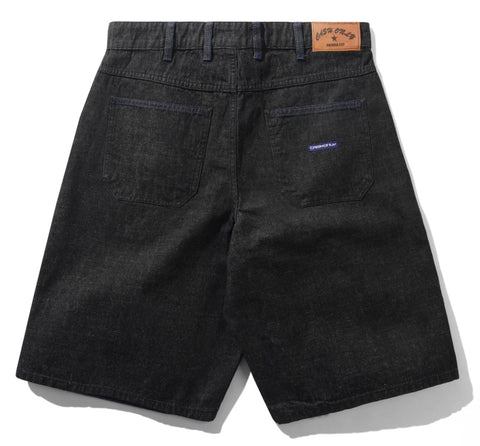 Cash Only Break Denim Shorts / Streaky Black