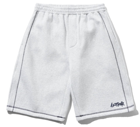 Butter Goods Overlock Stitch Fleece Shorts / Ash