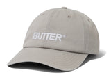 Butter Goods Rounded Logo 6 Panel Hat / Washed Light Grey