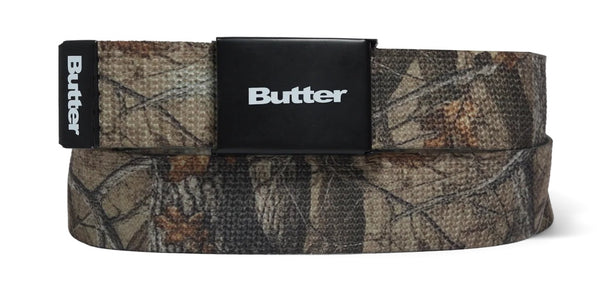 Butter Goods Logo Woven Belt / Forest Camo