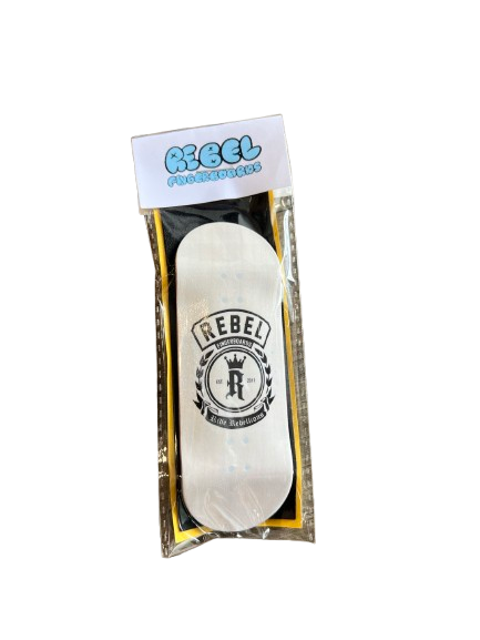 Rebel Fingerboard OG Logo White Deck 34mm