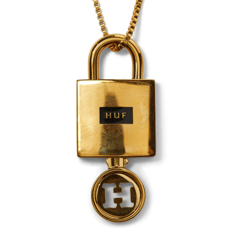 Huf Lock & Key Pendant / Gold