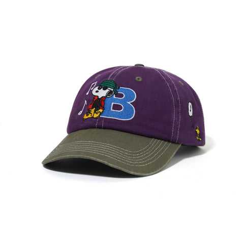 Butter Goods x Peanuts Music Snapback Hat / Washed Purple / Fern