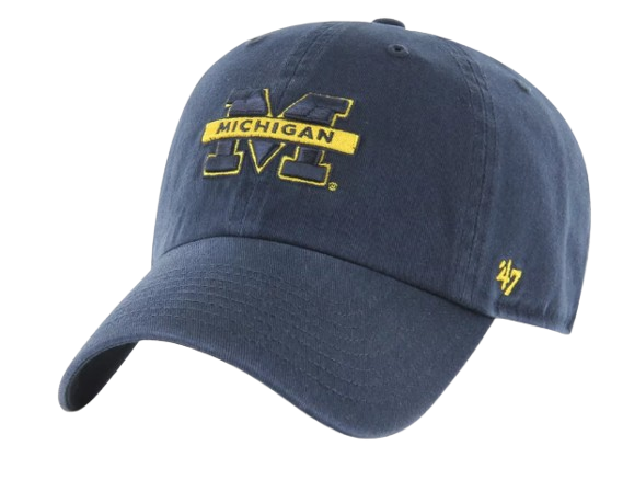 47 Brand Michigan Wolverines Strapback Hat / Navy