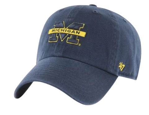 47 Brand Michigan Wolverines Strapback Hat / Navy