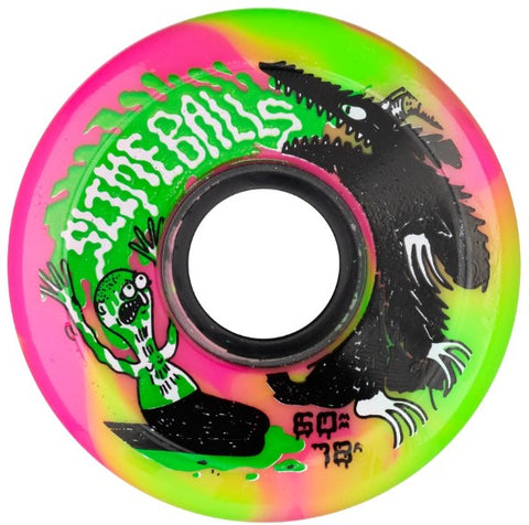 Slime Ball OG Jay Howell Pink Green Swirl Wheels 78A / 60mm