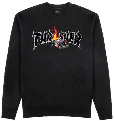 Thrasher Cop Car Neckface Crewneck / Black