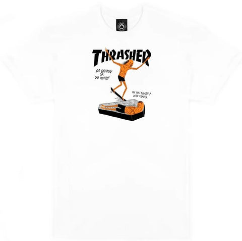 Thrasher Coffin Neckface Tee / White