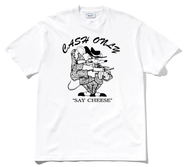 Cash Only Mobster Tee / White