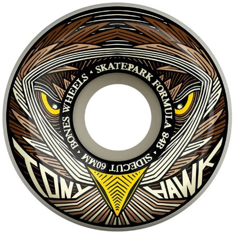 Bones Hawk Night Hawk Side Cut SPF 84B 60mm Wheels