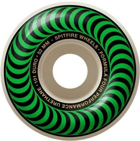 Spitfire F4 101a Duro Classic Green Wheels 52mm