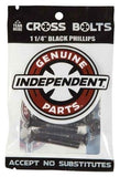 Independent Cross Phillips Hardware Bolts 1 1/4" / Black