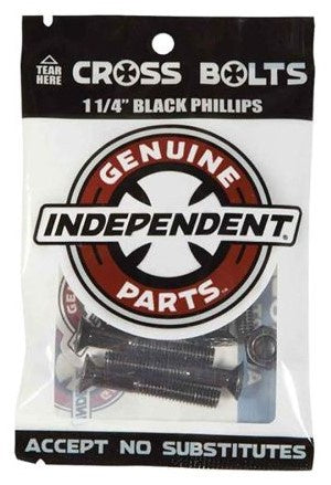Independent Cross Phillips Hardware Bolts 1 1/4" / Black