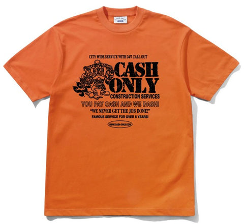 Cash Only Dash Tee / Orange