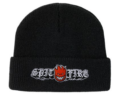 Spitfire Old E Drop Cuff Beanie / Black / White