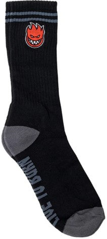 Spitfire Bighead Fill Emb Socks / Black