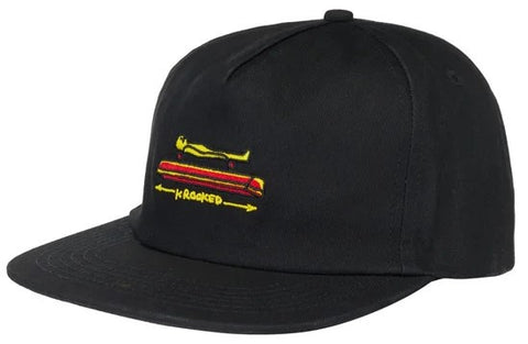 Krooked Koffin Snapback Hat / Black