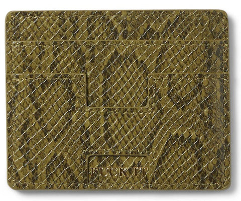 Huf Fuck It Snakeskin Cardholder / Green