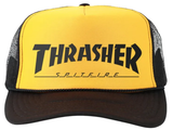 Thrasher x Spitfire Trucker Hat / Black / Gold