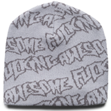 Fucking Awesome Stamp Repeat Skully Beanie / Grey / Cream