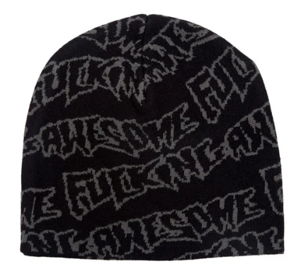 Fucking Awesome Stamp Repeat Skully Beanie / Black / Grey
