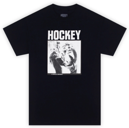 Hockey Serious Warning Tee / Black