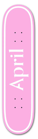April OG Logo Deck 8.0" / White / Pink